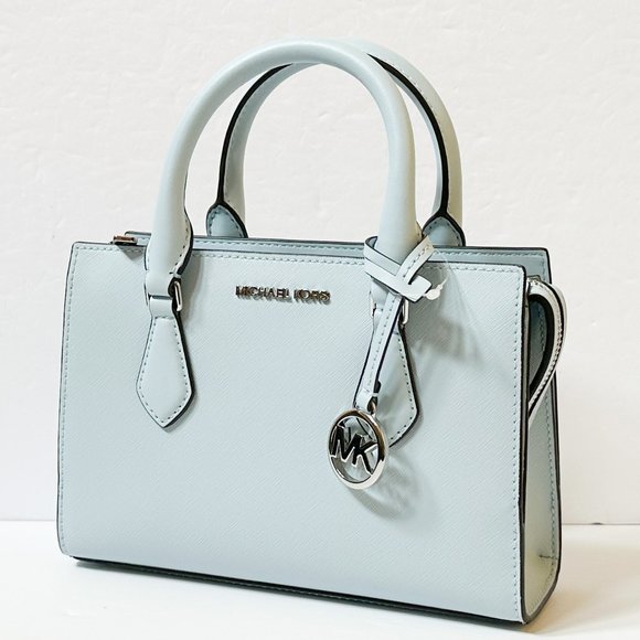 Michael Kors Sheila Small Satchel Shoulder Crossbody Bag Vista Blue - Picture 5 of 13